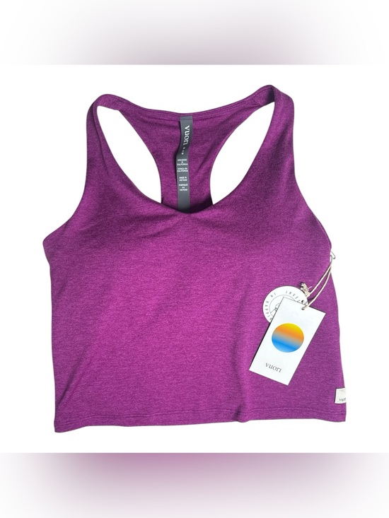 Vuori Tops - Vuori Halo Performance Crop Tank 2.0 NWT Women’s Medium Magenta Heather